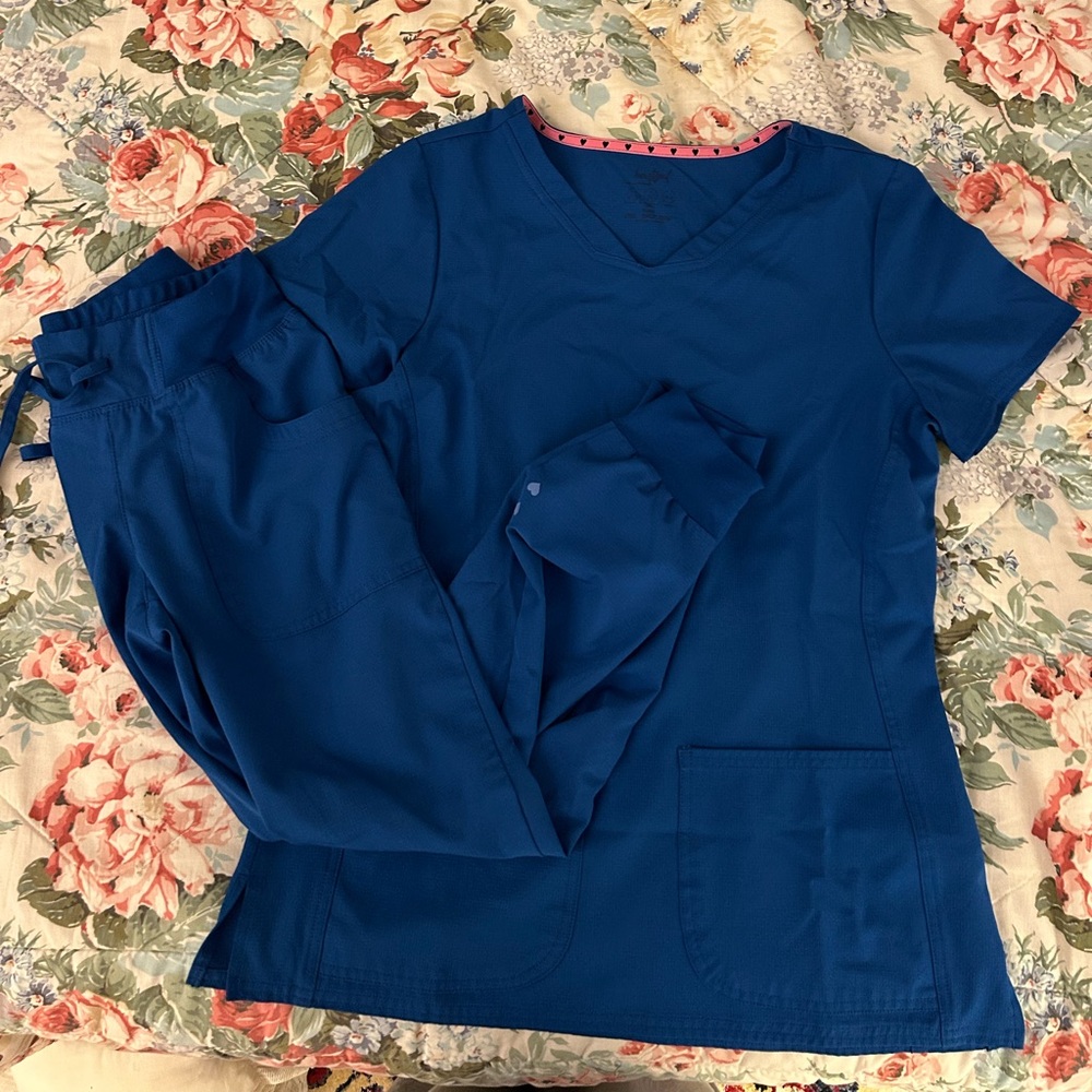 Blue Women's V-Neck Top